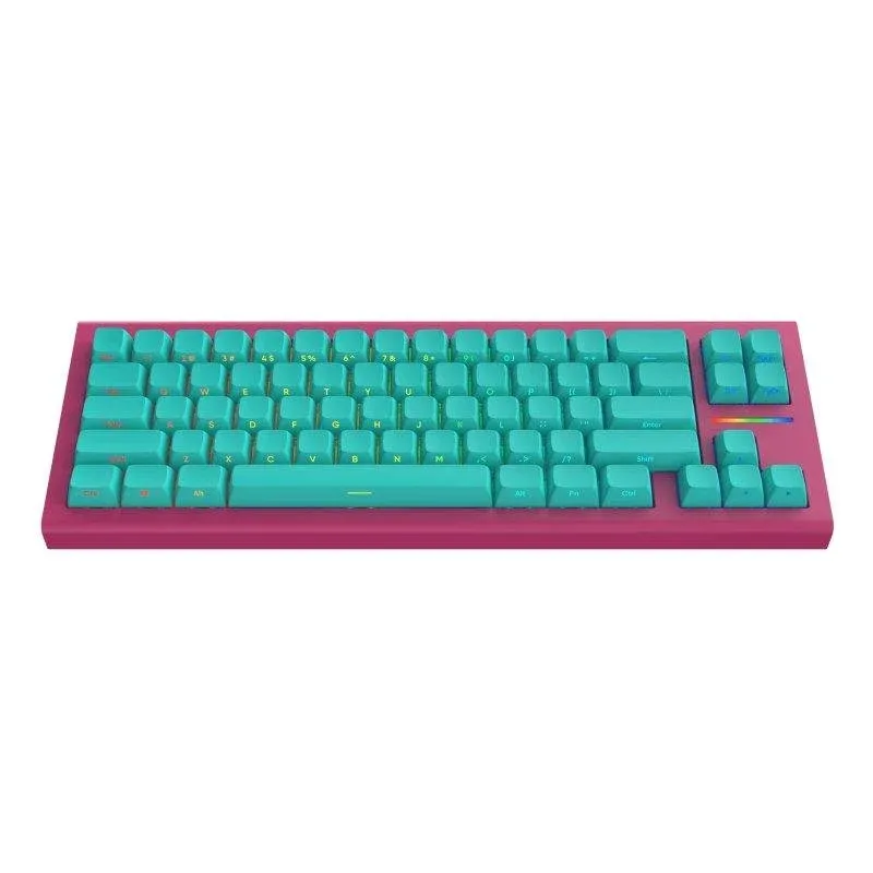 Teclado NUBI Nk68he Ice magnético compacto com switches Hall Effect e RGB