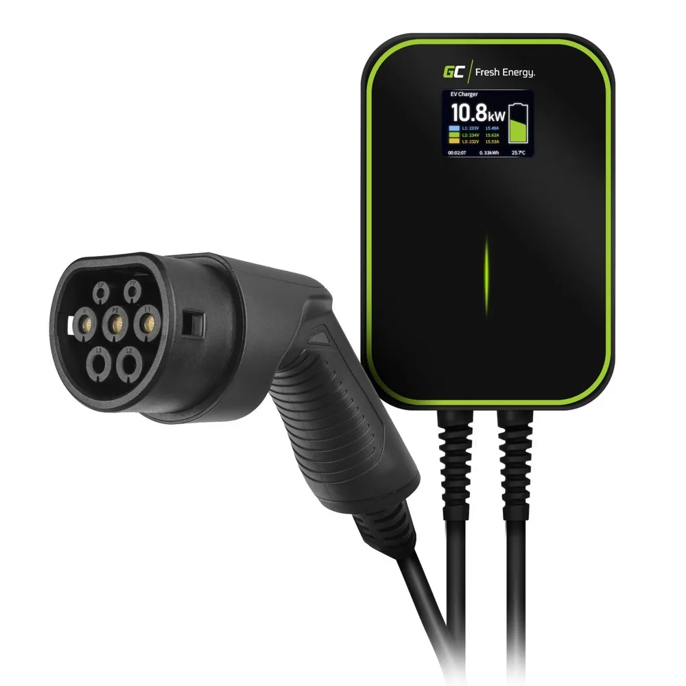Wallbox Green Cell EV PowerBox 22kW charger with Type 2 cable EV14