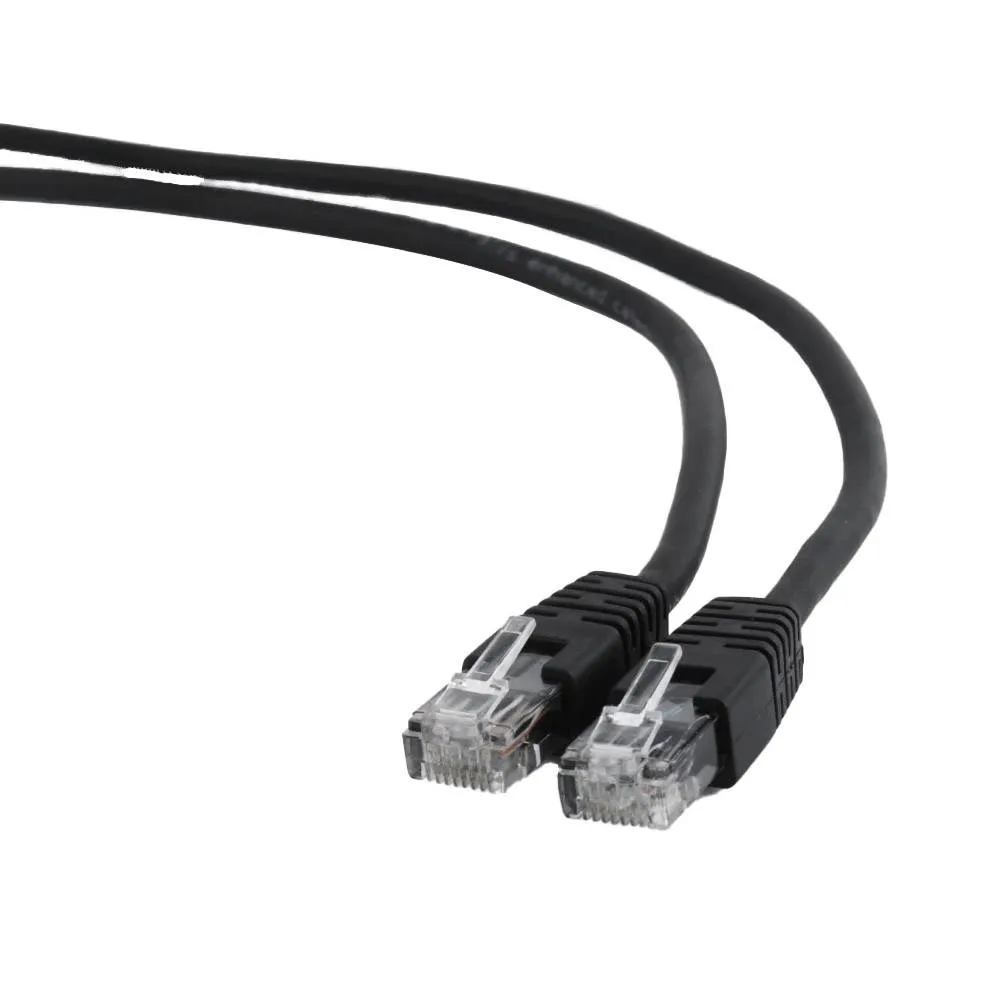 Cabo de Rede Gembird PP6U-5M/BK Cat6 UTP (CCA) 5m AWG26 Preto