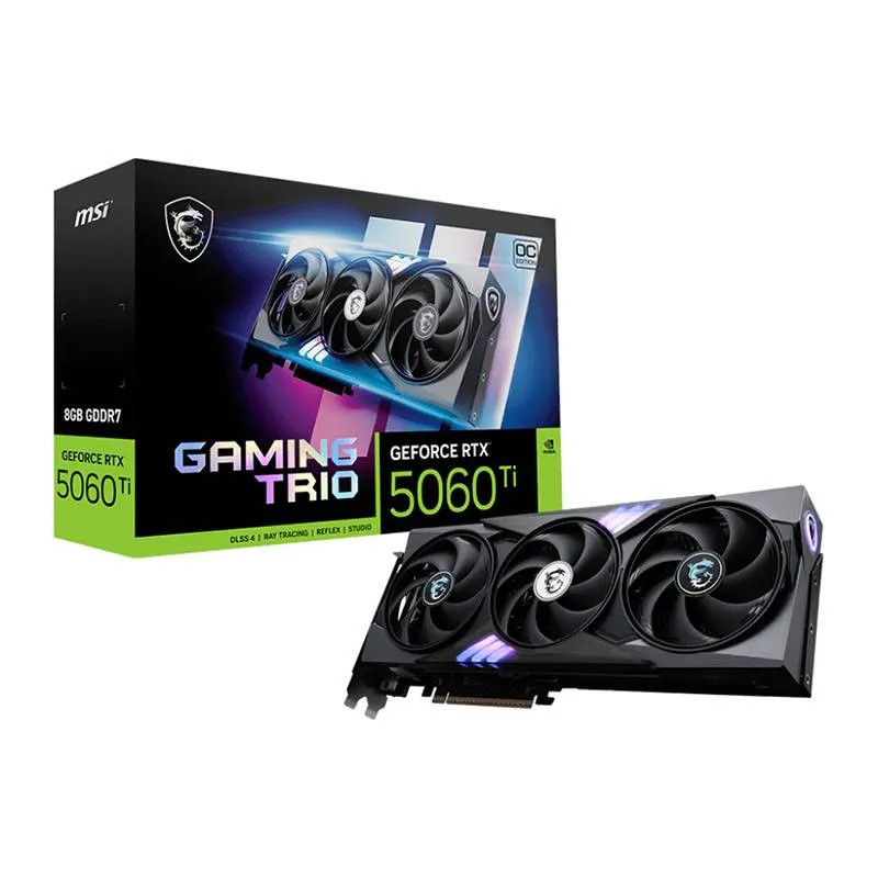 Placa Gráfica MSI NVIDIA GeForce RTX 5060 Ti Blackwell Gaming Trio OC 8GB GDDR7 DLSS4