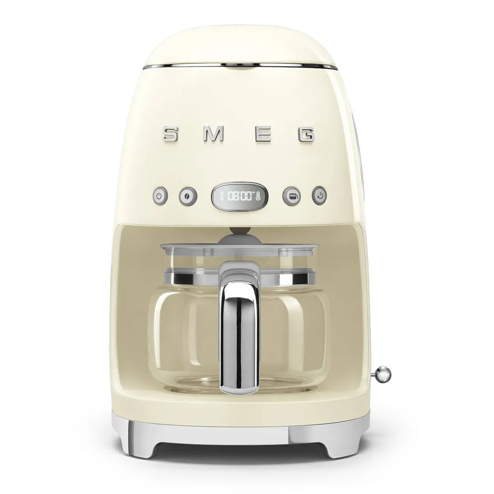 Máquina de Café de Filtro Smeg DCF02CREU Anni 50 1050W 1.25 Litros Creme Polido