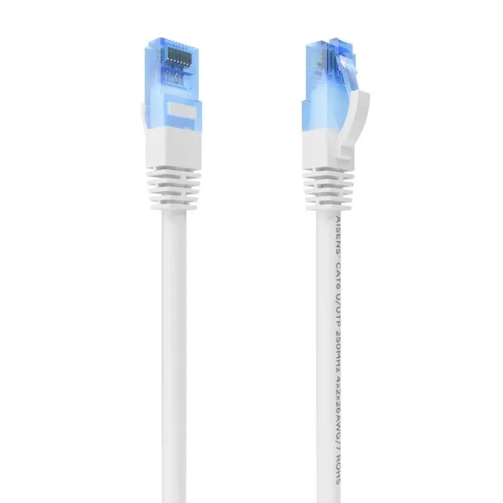 Cabo de rede Cat.6 RJ45 UTP AWG26 CCA, branco, 25 cm