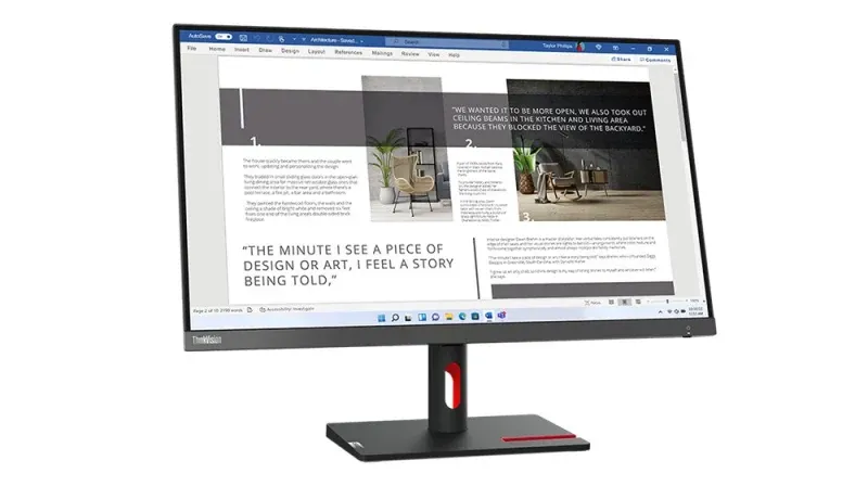 Monitor Lenovo ThinkVision S27i-30 27" LED IPS FHD 100Hz Preto