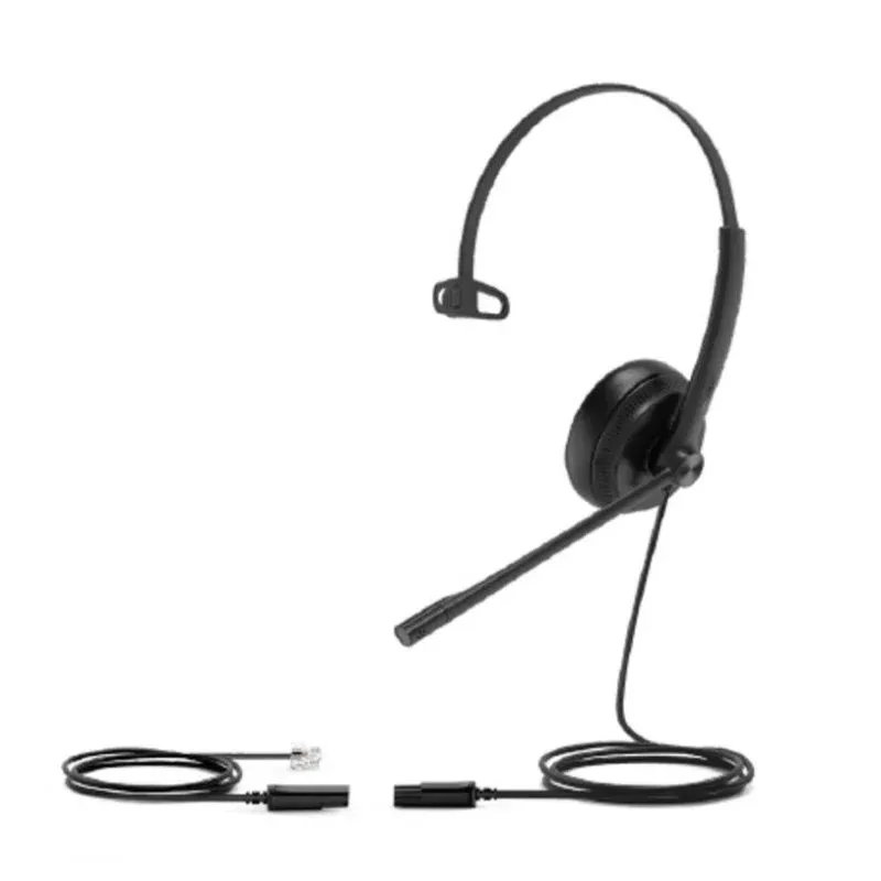 Auriculares Yealink YHS34 com fio com Cancelamento de Ruído para Escritório e Call Center Pretos