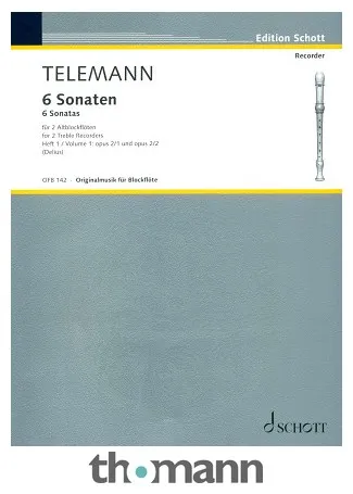 Schott Telemann 6 Sonaten Flute 1