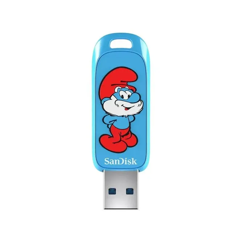 Pen Drive Pen USB SanDisk Smurf 64 GB USB 3.2 Gen 1 Azul sem tampa