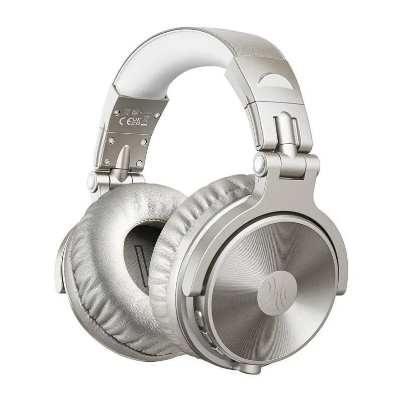 Auriculares OneOdio Pro C sem fios Bluetooth 5.2 com microfone dobrável prata