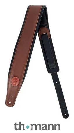 Levys Pad. Garm. Leather Strap 3"BRN