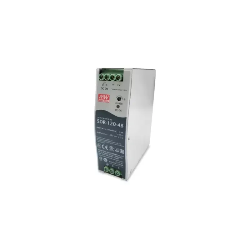 FONTE DE ALIMENTAÇÃO INDUSTRIAL DE TRILHO DIN 48V 120W DE SAÍDA ÚNICA