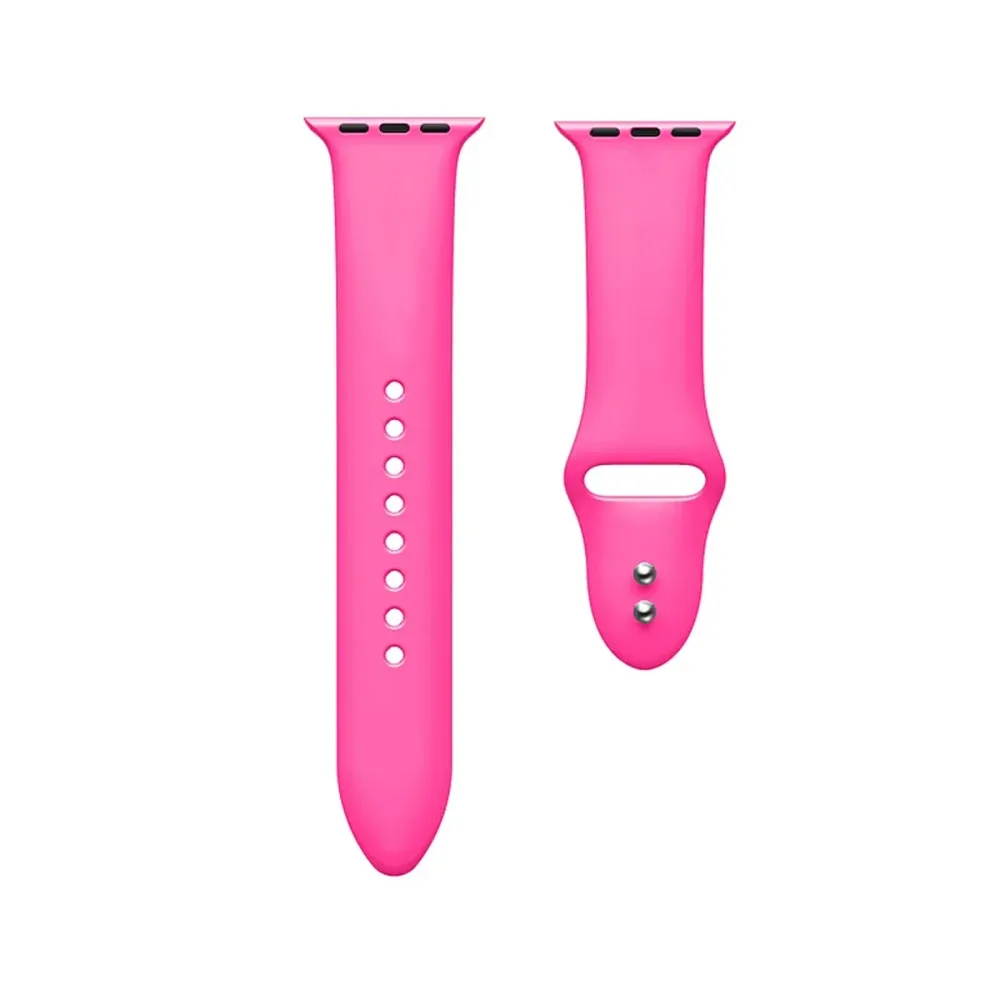 Bracelete de Silicone Apple Watch 42/44/45mm Rosa