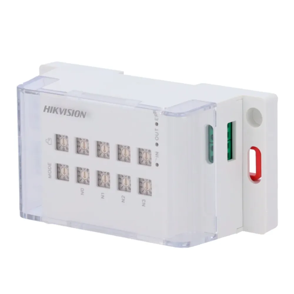 Módulo de Relé para Controlo de Acesso Hikvision DS-KA-RL1E2 NO/NC/COM