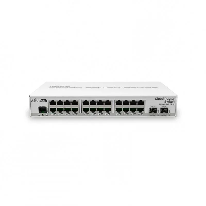 Switch MikroTik 24 Portas 10/100/1000 Mbps PoE Branco (CRS326-24G-2S+IN)