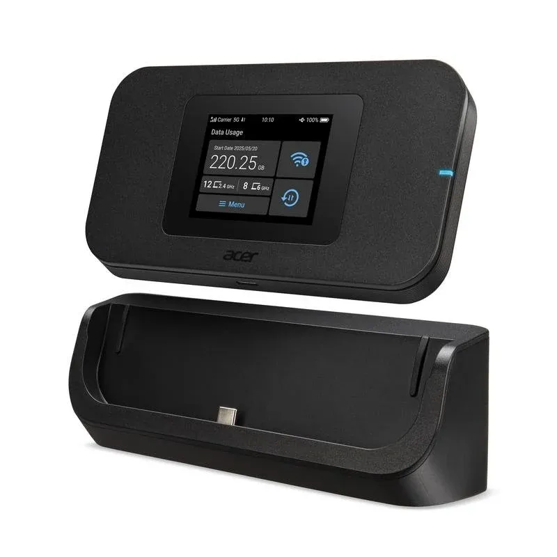 Router Acer Connect M4D 5G WiFi 6 1,7 Gbit/s Dupla Banda Portátil Preto