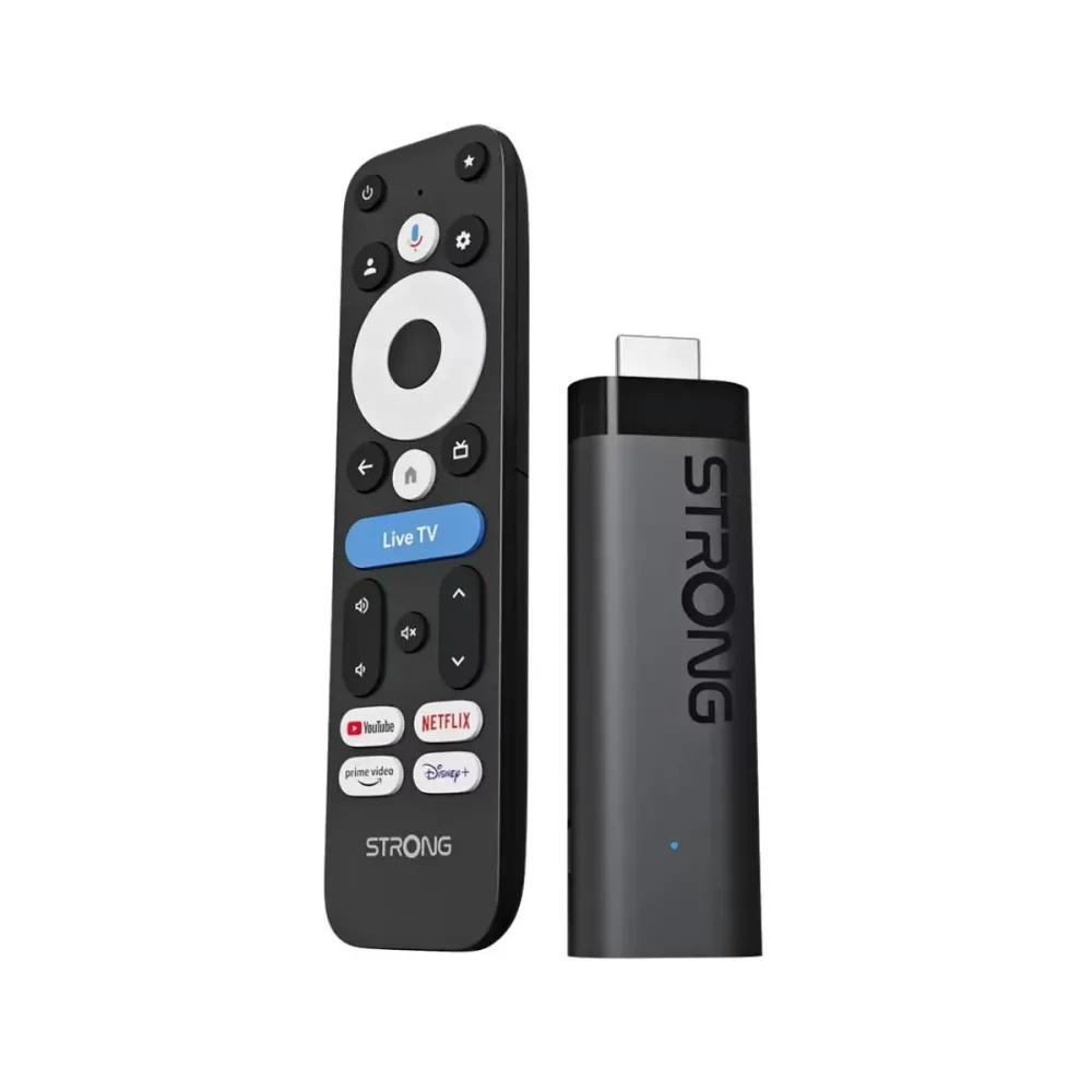 TV Stick Strong LEAP NOVA 4K UHD WiFi6 Android Preto