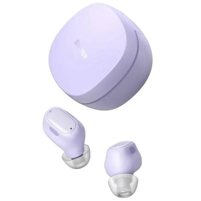 Auriculares Baseus Bowie WM01 sem fios Bluetooth 5.3 para chamadas e música roxo