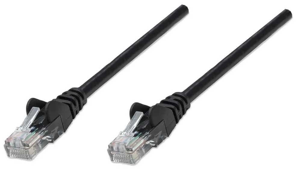 Intellinet Network Patch Cable, Cat5e, 0.5m, Black, CCA, U/UTP 318143
