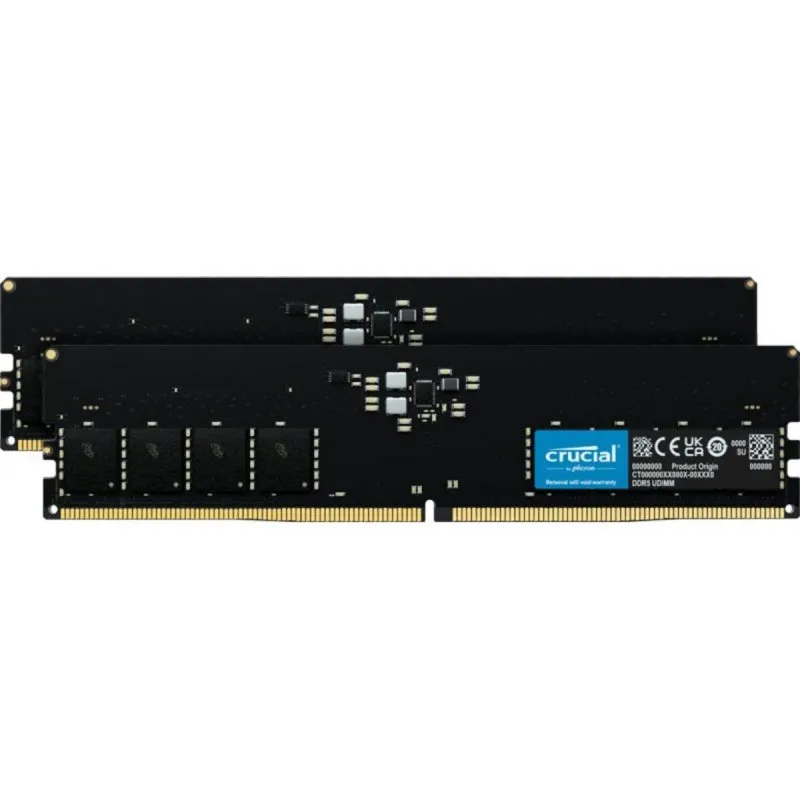 Memória RAM Crucial CT2K32G56C46U5 Módulos de Memória DDR5 64GB (2x32GB) 5600MHz Unbuffered