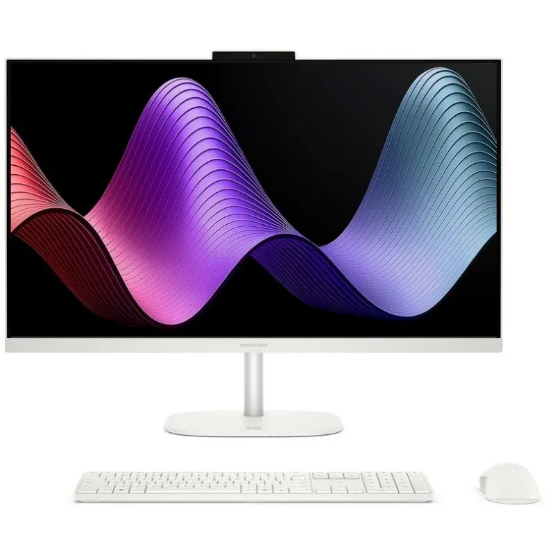 All-in-One HP OmniStudio 27-cu0012ns Intel Core 5 120U 16GB 1TB SSD Iris Xe 27" FreeDOS Branco