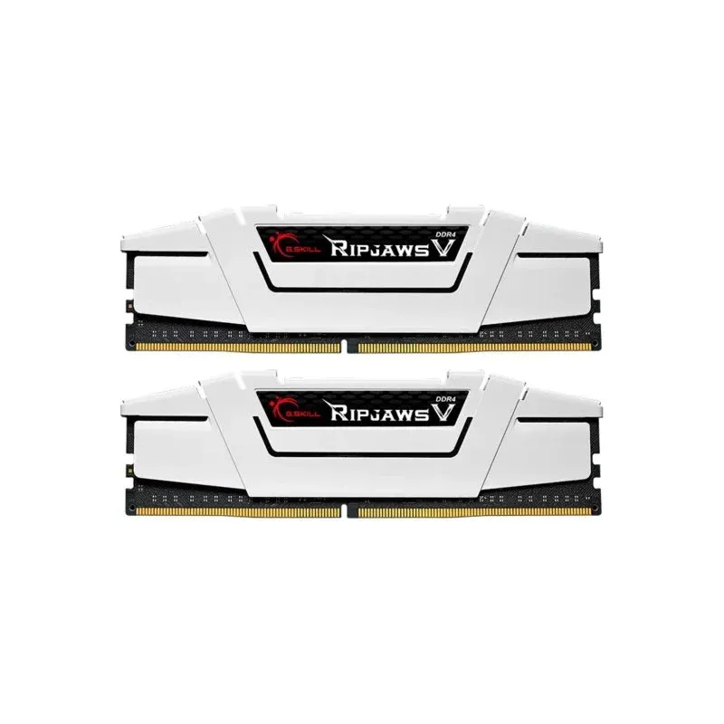 Memória RAM G.Skill Ripjaws V F4-3600C18D-32GVW 32GB 2x16GB DDR4 3600MHz CL18 Intel XMP Branco