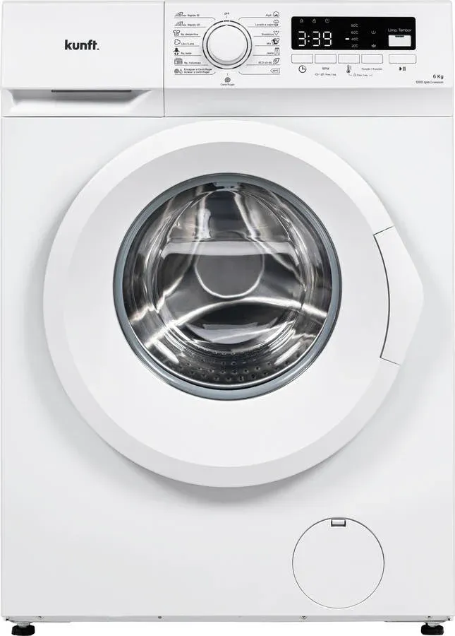 Máquina de Lavar Roupa KUNFT KWM10311 (6 kg - 1200 rpm - Branco)