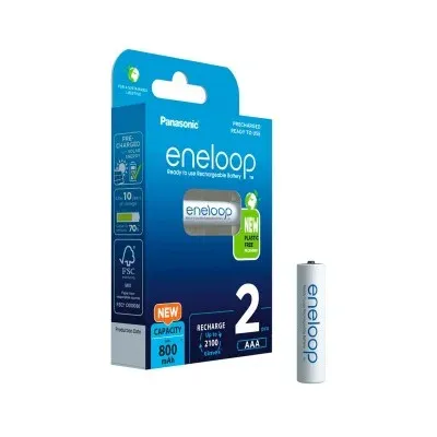 Pilha Recarregável Panasonic 1.2V AAA 800mAh - 2pcs