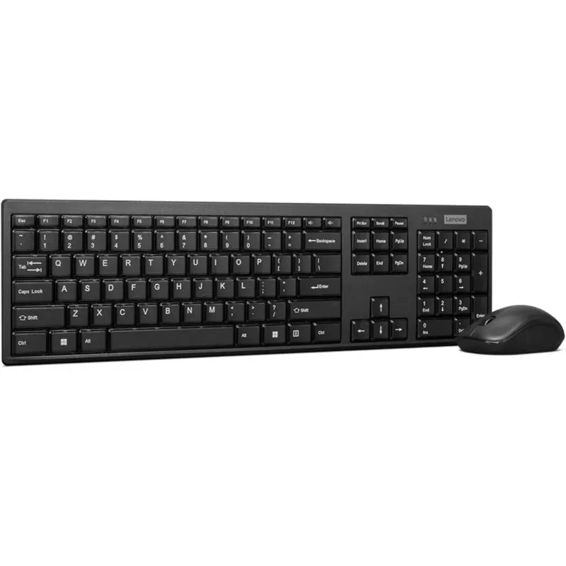 Lenovo 100 Combo Conjunto de Teclado de Membrana e Rato Ótico Sem Fios 1600 DPI (ES)