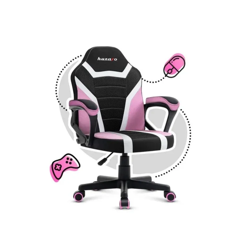 Cadeira gaming Huzaro RANGER 1.0 PINK MESH encosto malha ergonómica altura ajustável