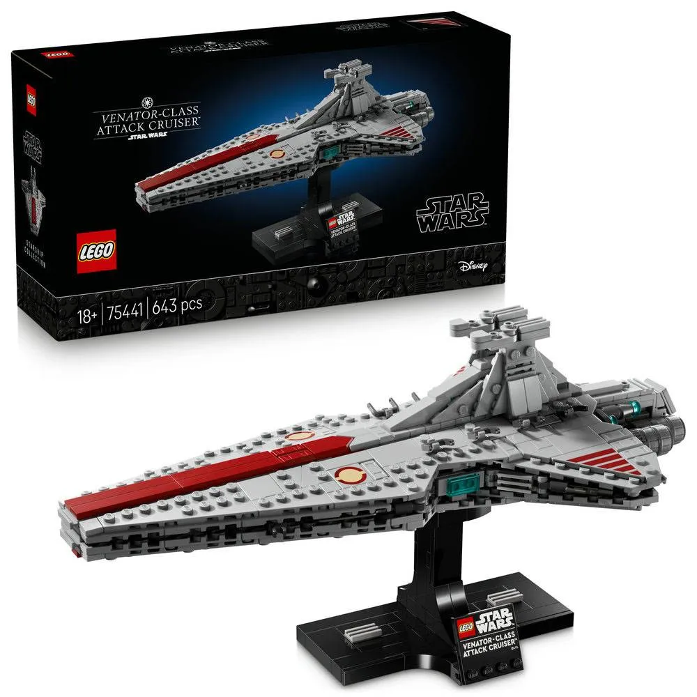 LEGO Star Wars: Attack Cruiser de Classe Venator | Idades 18+ | 643 Peças | Item 75441