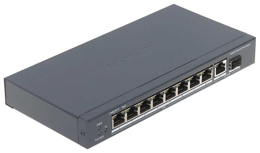 Hikvision DS-3E0510P-E Switch POE Gigabit não gerenciado DS-3E0510P-E