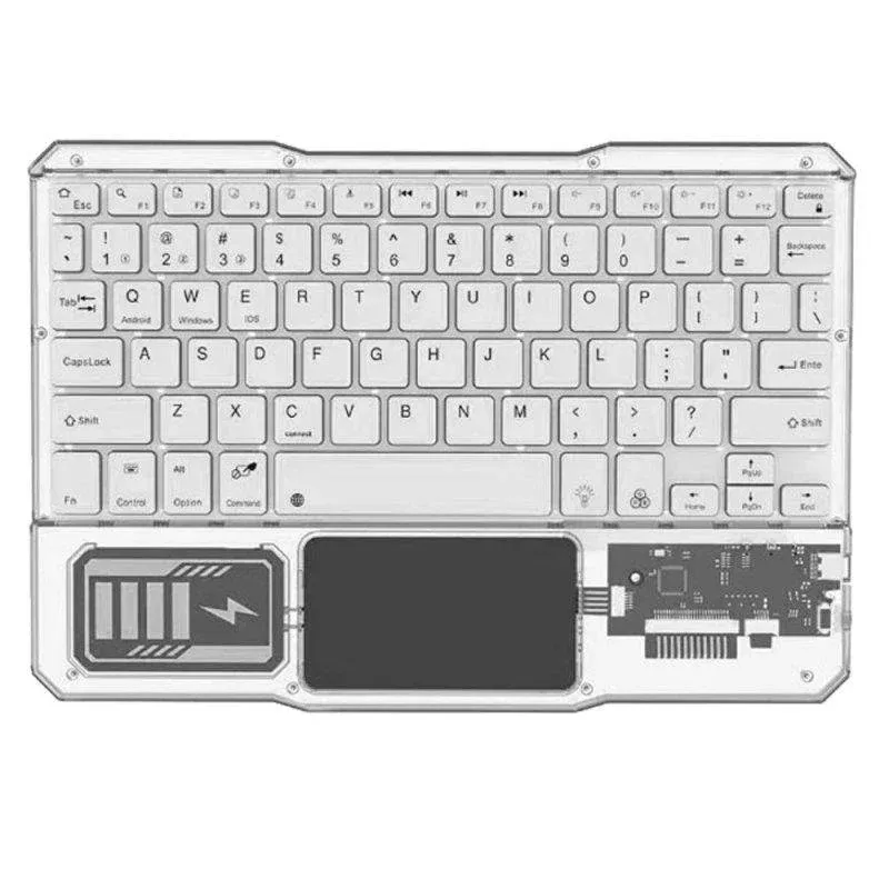 Teclado Royal Bailey Kb-333 Bluetooth Azul QWERTY para iOS Android Windows