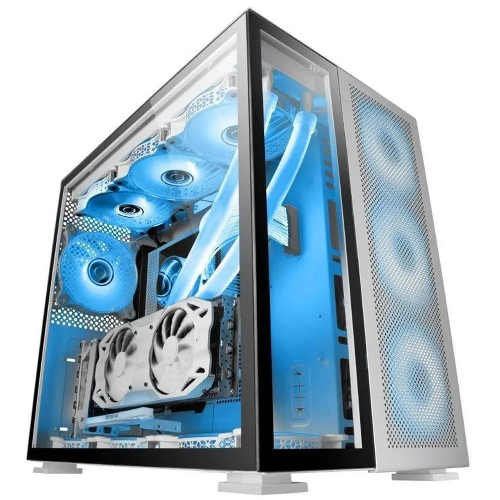 Caixa Extended-ATX Mars Gaming MC-Nova Vidro Temperado Branca/Preta