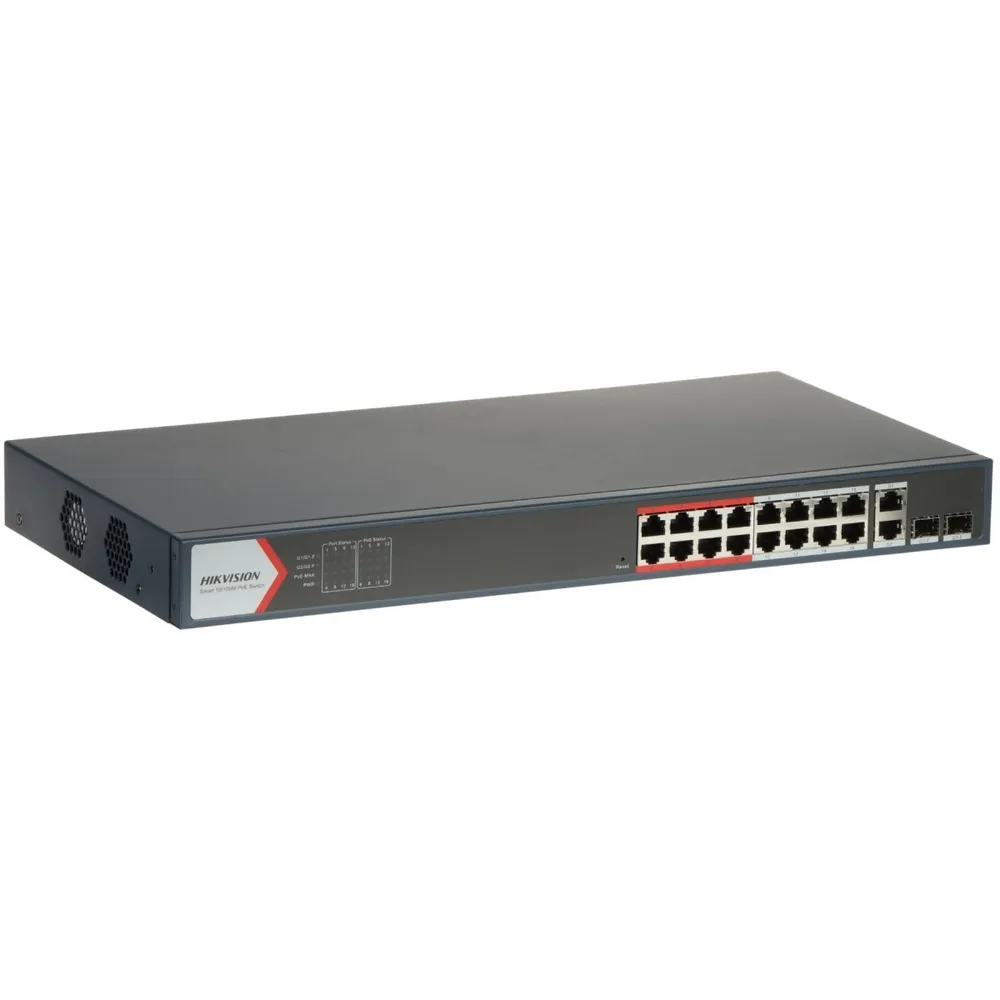 Switch PoE Hikvision 16 Portas PoE - DS-3E1318P-EI(B)