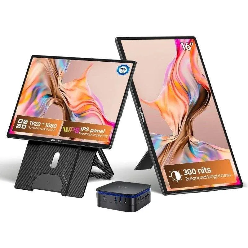 Monitor Blackview Table 9 16" FullHD+ 60Hz IPS Altifalantes USB-C Suporte Magnético