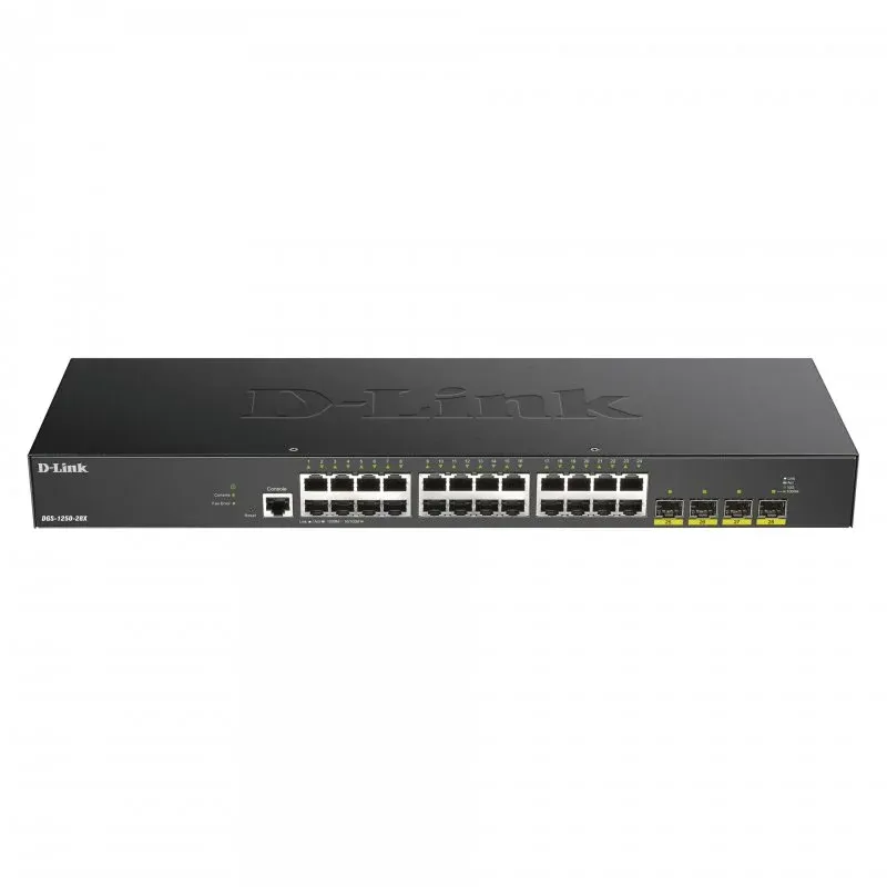 D-Link DGS-1250-28X Switch Administrável 24 Portas Gigabit 4 Portas 10G SFP