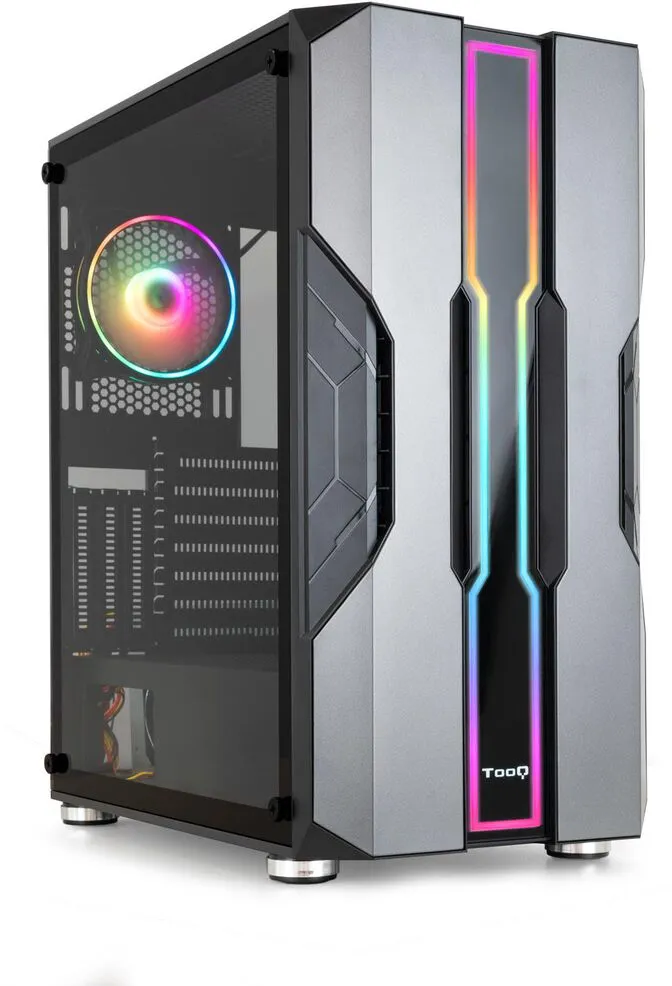 Caixa E-ATX Tooq NIGHTCITY ARGB c/ Vidro Temperado Preta
