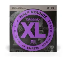 Jogo cordas guitarra elétrica D'Addario EHR370 Semi-flat Wound 011-049