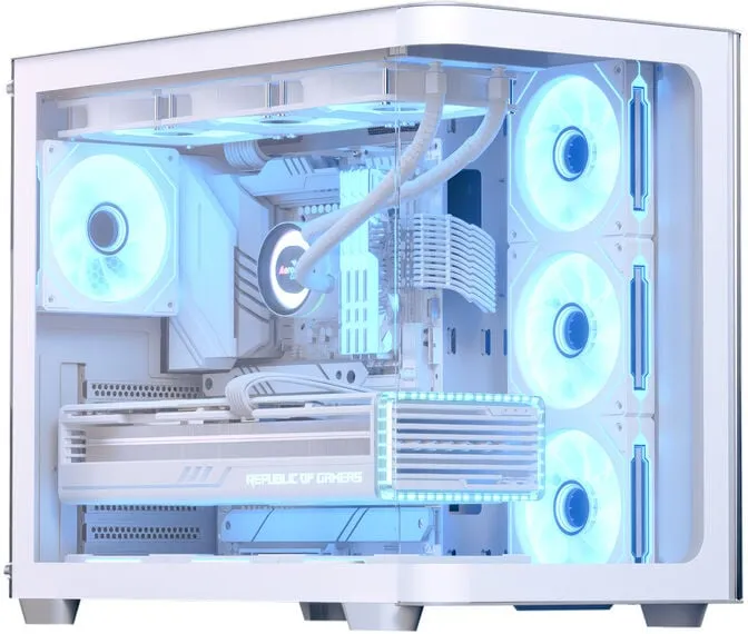 Caixa ATX Aerocool P500C ARGB Vidro Temperado Branco