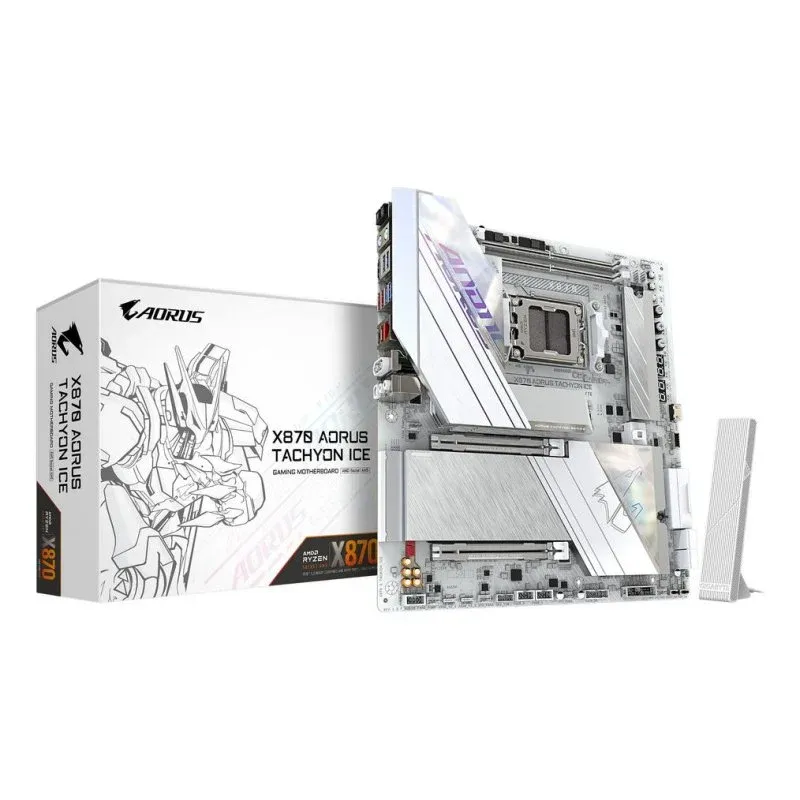 Motherboard Gigabyte X870 AORUS TACHYON ICE X870 AM5 DDR5 E-ATX Wi-Fi 7 USB4 5GbE M.2 RAID