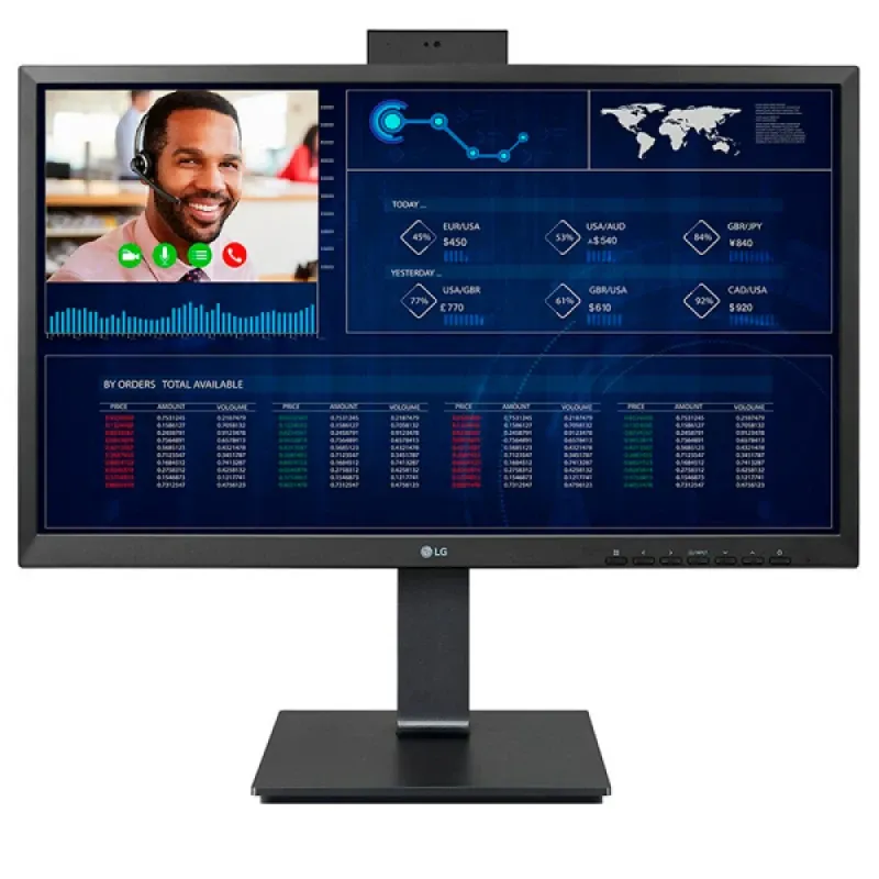 LG MONITOR IPS THIN CLIENT 24" N5105 4GB 16GB WIFI BT WEBCAM NON SO 24CQ650N-6P