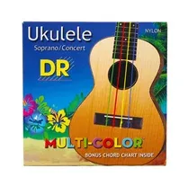 Jogo cordas Ukelele DR Strings UMCSC Multi-Color