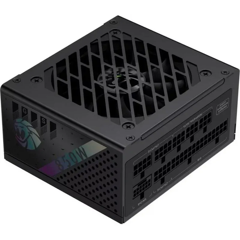 Fonte Alimentação Fonte de Alimentação GameMax GS 850G 850W Certificação 80+ Gold SFX preta