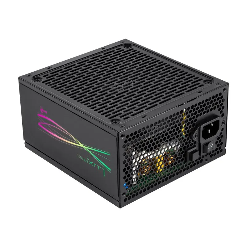 Fonte Alimentação Aerocool LUXPRORGB850M Fonte de Alimentação Semi-Modular RGB 850W 80Plus Bronze +88% ATX3.0 Pcie5.0