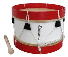 Bombo Tradicional Adamastor Nº1 Branco/Aro Vermelho 28cm