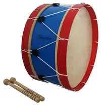 Bombo Tradicional Adamastor Nº6 Azul/Aro Vermelho 45cm