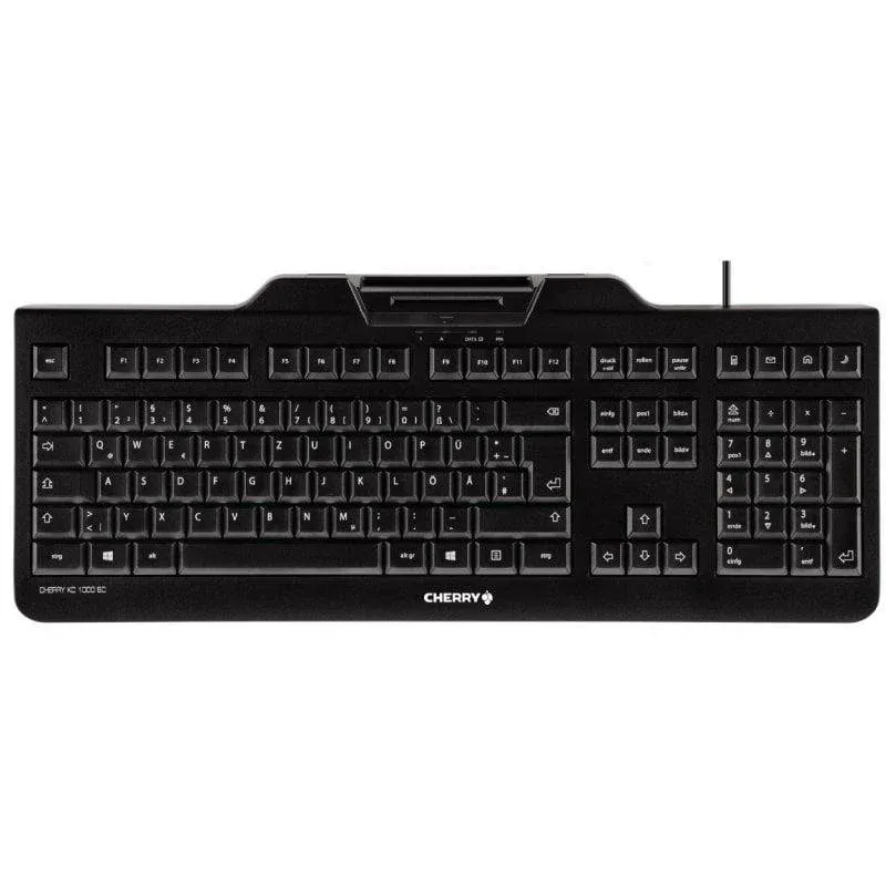 Teclado Cherry KC 1000 SC USB com fio AZERTY Francês Preto Completo