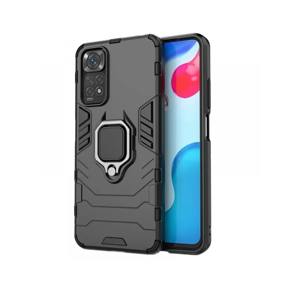 Capa Silicone Anti-choque c/anel Xiaomi Redmi Note 11S 5G Preta