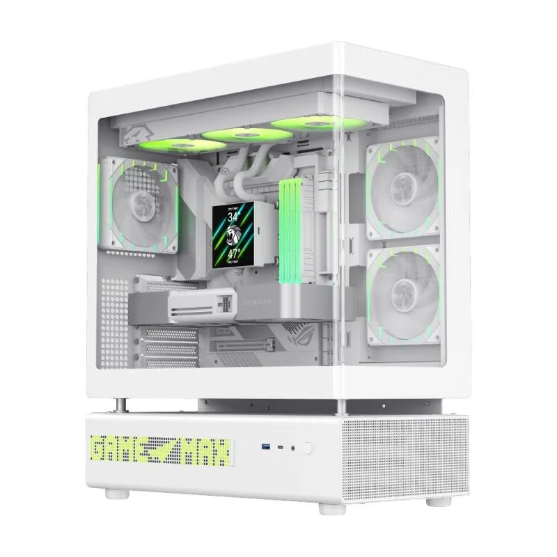Caixa de Computador Caixa PC GameMax N90 WH Midi Tower ATX Branca Vidro Templado Malha