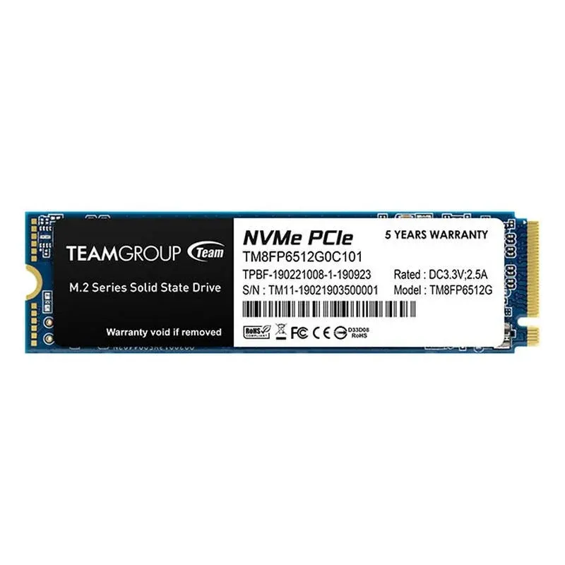 Disco Rígido Team Group MP33 SSD 512GB M.2 NVMe PCIe 3.0 x4