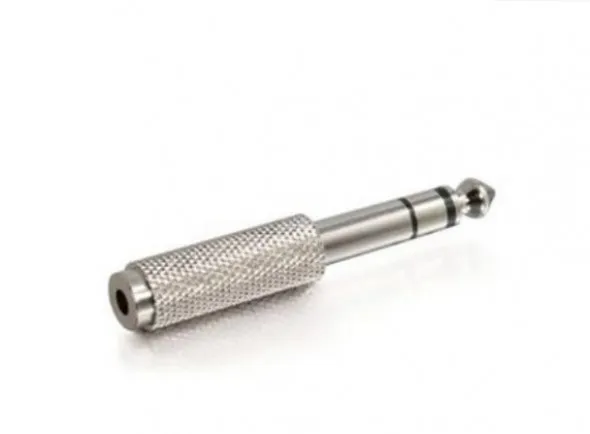 SOS Adaptador Jack 3,5 mm Fêmea – Jack 6,3 mm Macho Jack Stereo metalico