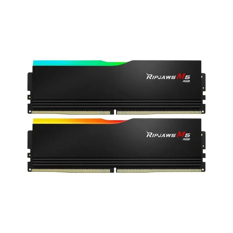Memória RAM G.Skill Ripjaws M5 RGB F5-5200J4040A16GX2-RM5RK 32GB 2x16GB DDR5 5200MHz CL40 XMP RGB Preto
